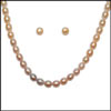 Single Line Peach Pearl Set- PMJ-7 - Click here to View more details about this Product